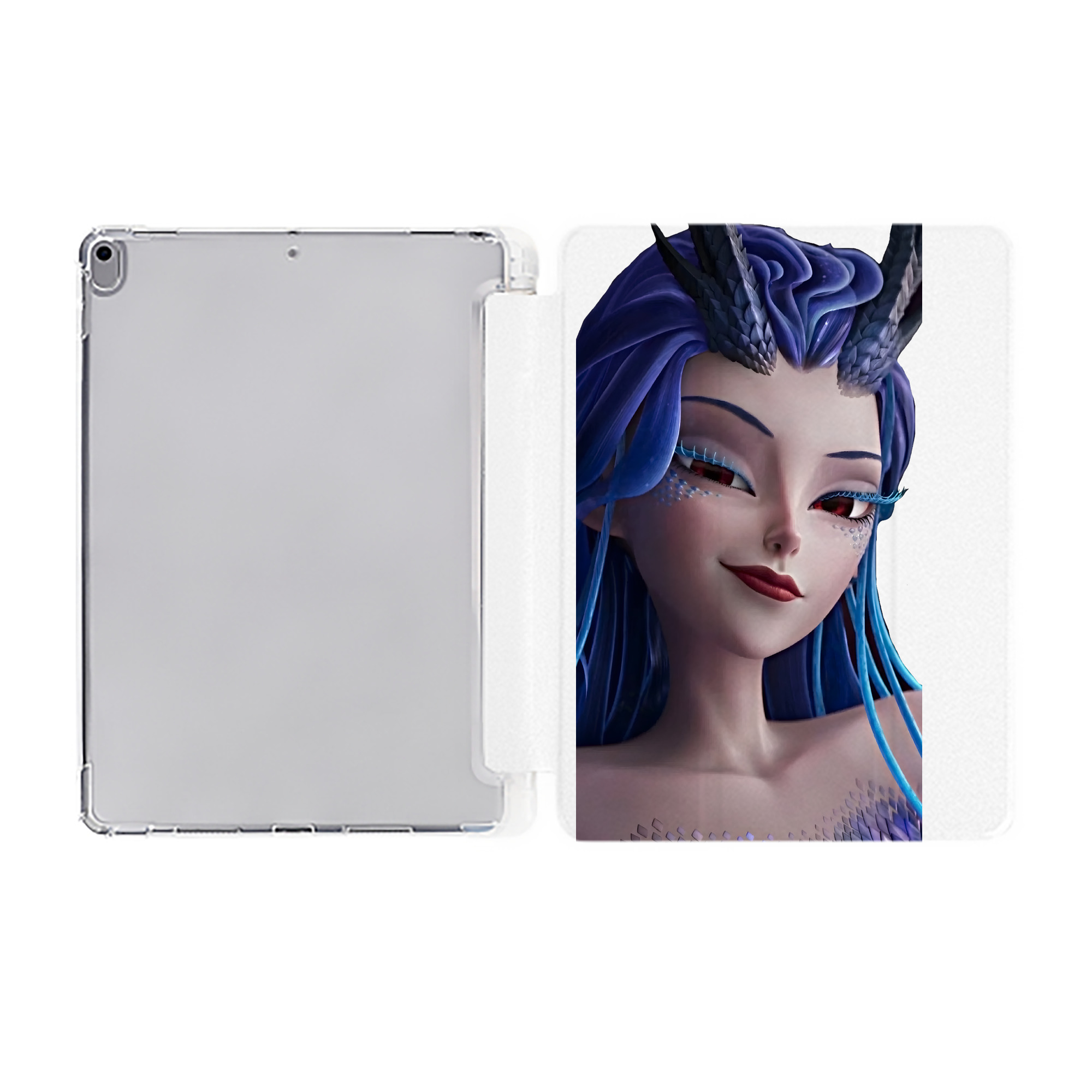 （画像用） Ne Zha 2 ナタ 魔童の大暴れ IPad ケース ペン収納付き 三つ折りスタンド PUレザー×シリコン 対応機種9.5/10.5/10.9インチ